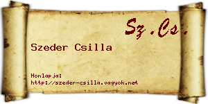 Szeder Csilla névjegykártya