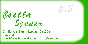 csilla szeder business card